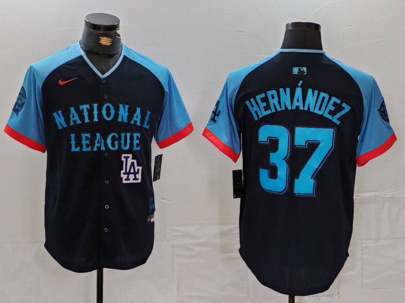 Men Los Angeles Dodgers #37 Hernandez Blue All star 2024 Nike MLB Jersey style 7263->los angeles dodgers->MLB Jersey